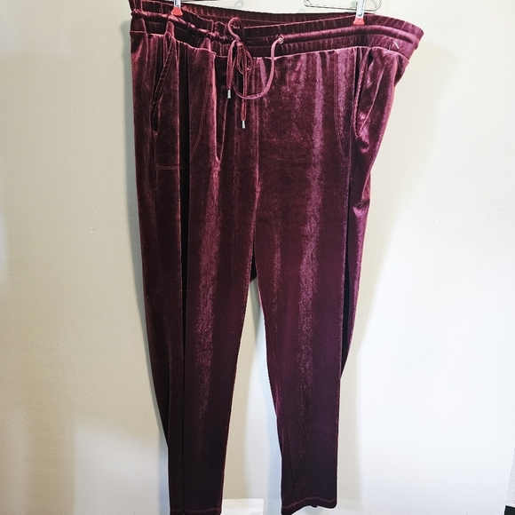 Torrid 4 Burgundy Wine Pull On Velvet Joggers Nwt - Picture 6 of 10